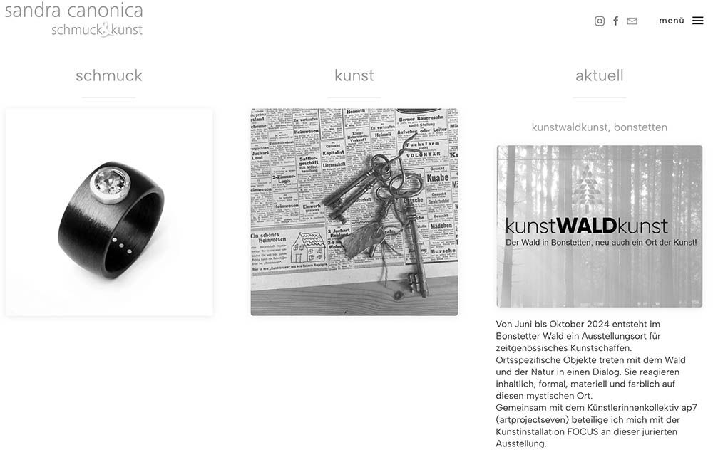 Sandra Canonica · Schmuck und Kunst